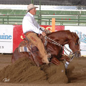 Ed Robertson and That CD Rocks take NRCHA Hackamore Classic Open Reserve and Intermediate Open.