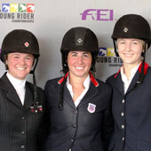 Individual Young Riders medalists in show jumping: Joelle Froese, Bronze; Kaitlyn Campbell, Gold; Californian Lucy Davis, Silver.