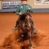 Shawn Flarida and KR Lil Conquistador earn the Silver medal in the USEF National Reining Open Championships.