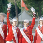 The U.S. Show Jumping Team, including Richard Spooner and Ashlee Bond, finish second in the FEI Nations Cup.