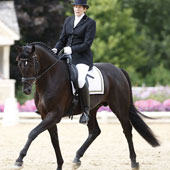 Louise Koch and San Shivago earn reserve in the FEI 5-Year-Old Final Test.