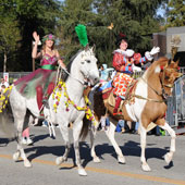 Scripps Miramar Saddlebreds members ride in the 2010 Rose Parade.
