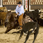 Michael Cooper and Yadacat take the 2009 NCHA Futurity Open Finals Reserve.