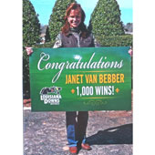 Janet (Newcomb) Van Bebber…first 1,000-win woman trainer