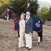 Sanceo, ridden by Sabine Schut-Kery of Thousand Oaks, received Markel/USEF 5-Year-Old Western Selection Trial championship at the May 26-29 Dressage at Flintridge.