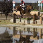 Buck Davidson and Copper Beach soar during a scenic moment at Galway Downs in the CCI3* competition. The pair was second, behind Barb Crabo and Eveready II.