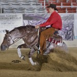 Nicolas Barthelemy takes Sheri Jamieson's versatile All That Boon to the L1, L2 and L3 Open Futurity titles at the 2014 CRHA Challenge.