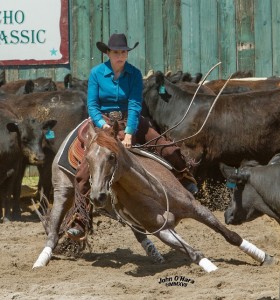 Rebecca Drake and her One Red Mist take control on their way to the 50K Amateur title at the El Rancho Spring Classic in Rancho Murieta April 27-30.